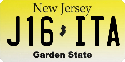 NJ license plate J16ITA