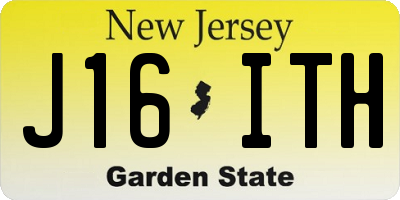 NJ license plate J16ITH
