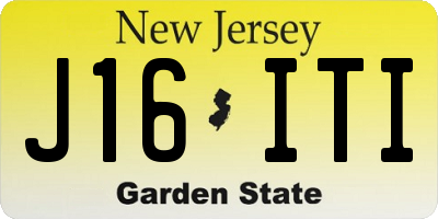 NJ license plate J16ITI