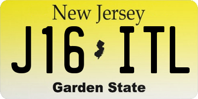 NJ license plate J16ITL