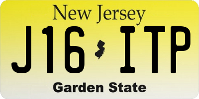 NJ license plate J16ITP
