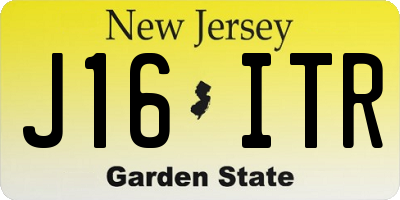 NJ license plate J16ITR