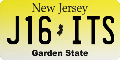 NJ license plate J16ITS