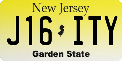 NJ license plate J16ITY