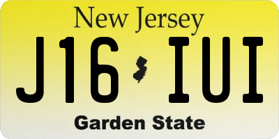 NJ license plate J16IUI
