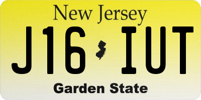 NJ license plate J16IUT