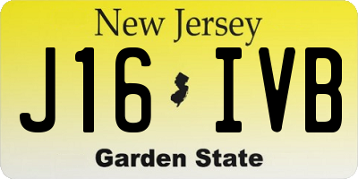 NJ license plate J16IVB