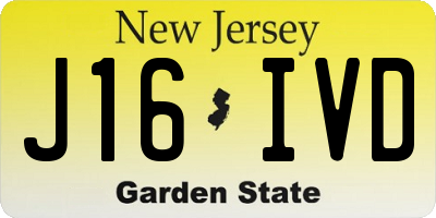 NJ license plate J16IVD