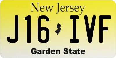 NJ license plate J16IVF
