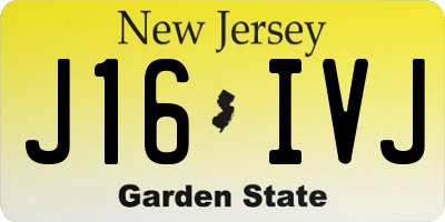NJ license plate J16IVJ