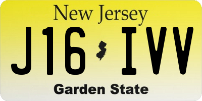 NJ license plate J16IVV