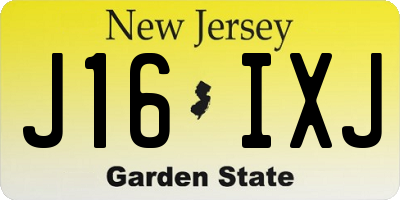NJ license plate J16IXJ