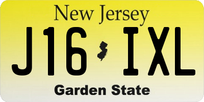 NJ license plate J16IXL
