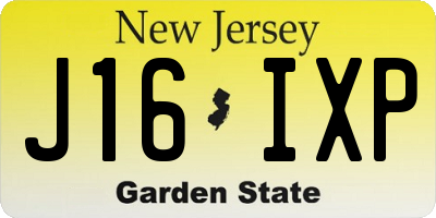 NJ license plate J16IXP