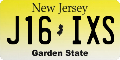 NJ license plate J16IXS