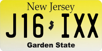 NJ license plate J16IXX