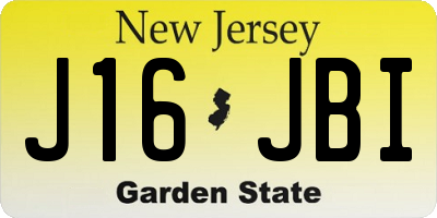 NJ license plate J16JBI