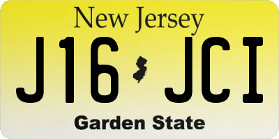 NJ license plate J16JCI