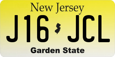 NJ license plate J16JCL