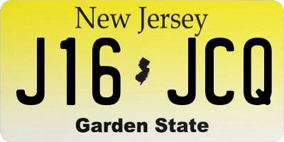 NJ license plate J16JCQ