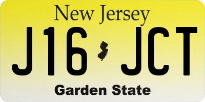 NJ license plate J16JCT
