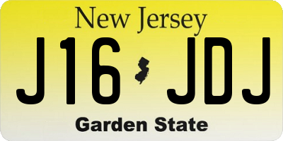NJ license plate J16JDJ