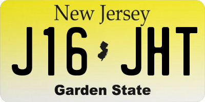 NJ license plate J16JHT