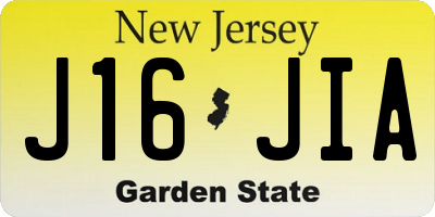 NJ license plate J16JIA