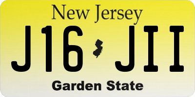 NJ license plate J16JII