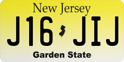 NJ license plate J16JIJ