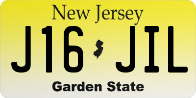 NJ license plate J16JIL