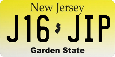 NJ license plate J16JIP