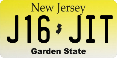 NJ license plate J16JIT