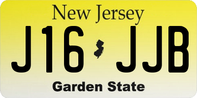 NJ license plate J16JJB