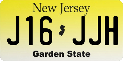 NJ license plate J16JJH