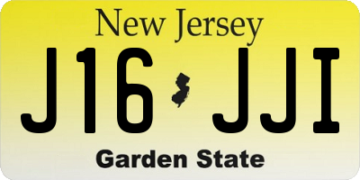NJ license plate J16JJI