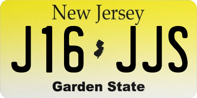 NJ license plate J16JJS