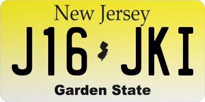 NJ license plate J16JKI