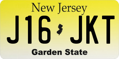 NJ license plate J16JKT
