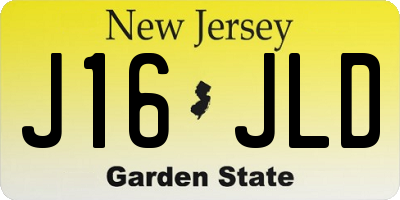 NJ license plate J16JLD