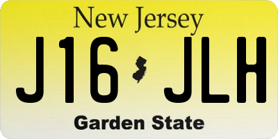 NJ license plate J16JLH
