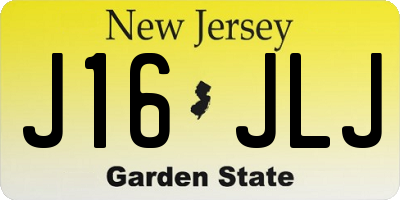 NJ license plate J16JLJ