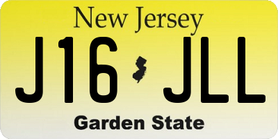 NJ license plate J16JLL