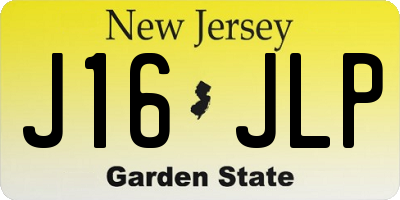 NJ license plate J16JLP