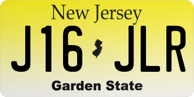 NJ license plate J16JLR
