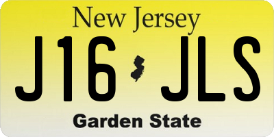 NJ license plate J16JLS