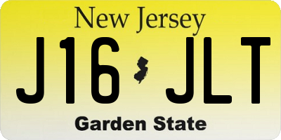 NJ license plate J16JLT