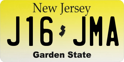 NJ license plate J16JMA
