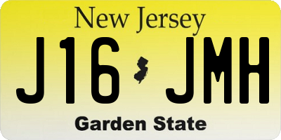 NJ license plate J16JMH