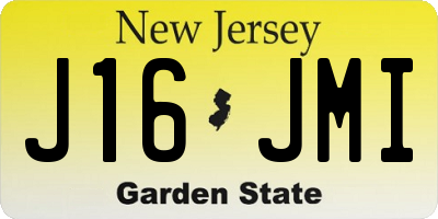 NJ license plate J16JMI